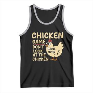 Funny Chicken Game Dont Look At The Chicken Tank Top TS10 Black Athletic Heather Print Your Wear