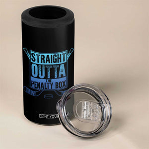 Ice Hockey Player Gifts 4 in 1 Can Cooler Tumbler Straight Outta The Penalty Box TS10 Print Your Wear