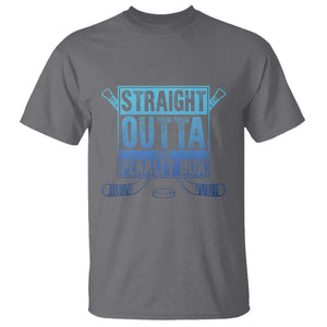 Ice Hockey Player Gifts T Shirt Straight Outta The Penalty Box TS10 Charcoal Print Your Wear