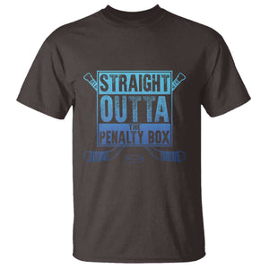 Ice Hockey Player Gifts T Shirt Straight Outta The Penalty Box TS10 Dark Chocolate Print Your Wear