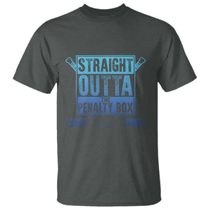 Ice Hockey Player Gifts T Shirt Straight Outta The Penalty Box TS10 Dark Heather Print Your Wear