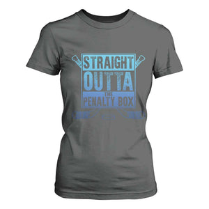 Ice Hockey Player Gifts T Shirt For Women Straight Outta The Penalty Box TS10 Dark Heather Print Your Wear