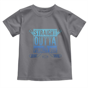 Ice Hockey Player Gifts Toddler T Shirt Straight Outta The Penalty Box TS10 Charcoal Print Your Wear