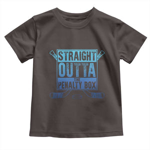 Ice Hockey Player Gifts Toddler T Shirt Straight Outta The Penalty Box TS10 Dark Chocolate Print Your Wear
