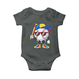 Venezuela Baseball Baby Onesie Venezuelan Pride Baseball Life Style Youth Drip Baseball Boys Kid TS10 Dark Heather Print Your Wear