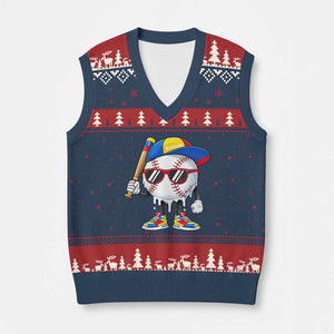 Venezuela Baseball V-Neck Knit Sweater Vest Venezuelan Pride Baseball Life Style Youth Drip Baseball Boys Kid TS10 Navy Red Print Your Wear
