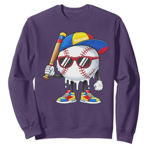 Venezuela Baseball Sweatshirt Venezuelan Pride Baseball Life Style Youth Drip Baseball Boys Kid TS10 Purple Print Your Wear