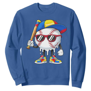 Venezuela Baseball Sweatshirt Venezuelan Pride Baseball Life Style Youth Drip Baseball Boys Kid TS10 Royal Blue Print Your Wear