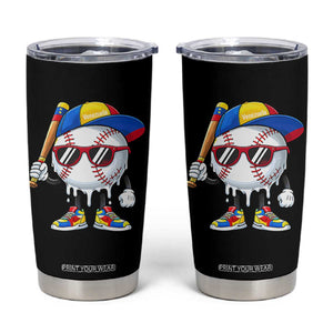 Venezuela Baseball Tumbler Cup Venezuelan Pride Baseball Life Style Youth Drip Baseball Boys Kid TS10 Black Print Your Wear