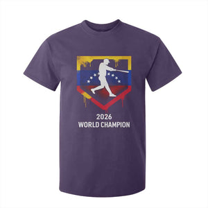 Venezuela Baseball 2026 T Shirt For Kid Venezuelan Flag Baseball Fan Gift TS10 Purple Print Your Wear