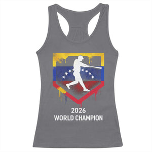 Venezuela Baseball 2026 Racerback Tank Top Venezuelan Flag Baseball Fan Gift TS10 Charcoal Print Your Wear