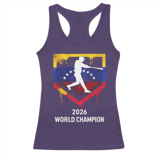 Venezuela Baseball 2026 Racerback Tank Top Venezuelan Flag Baseball Fan Gift TS10 Purple Print Your Wear
