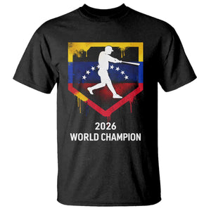 Venezuela Baseball 2026 T Shirt Venezuelan Flag Baseball Fan Gift TS10 Black Print Your Wear