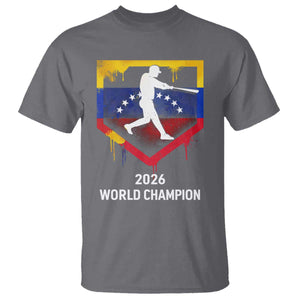 Venezuela Baseball 2026 T Shirt Venezuelan Flag Baseball Fan Gift TS10 Charcoal Print Your Wear
