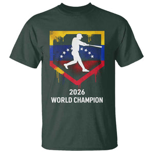 Venezuela Baseball 2026 T Shirt Venezuelan Flag Baseball Fan Gift TS10 Dark Forest Green Print Your Wear