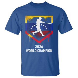 Venezuela Baseball 2026 T Shirt Venezuelan Flag Baseball Fan Gift TS10 Royal Blue Print Your Wear
