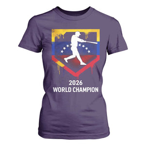 Venezuela Baseball 2026 T Shirt For Women Venezuelan Flag Baseball Fan Gift TS10 Purple Print Your Wear