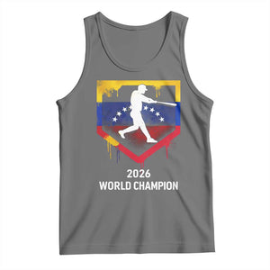 Venezuela Baseball 2026 Tank Top Venezuelan Flag Baseball Fan Gift TS10 Black Heather Print Your Wear