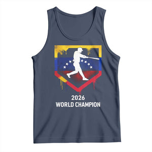 Venezuela Baseball 2026 Tank Top Venezuelan Flag Baseball Fan Gift TS10 Navy Print Your Wear