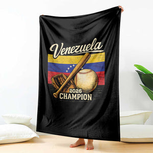 Venezuela Baseball 2026 Throw Blanket Champions Vintage Venezuelan Flag Baseball Fan Gift TS10 Print Your Wear
