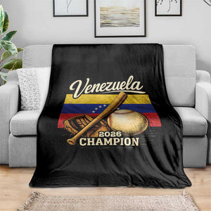 Venezuela Baseball 2026 Throw Blanket Champions Vintage Venezuelan Flag Baseball Fan Gift TS10 Print Your Wear