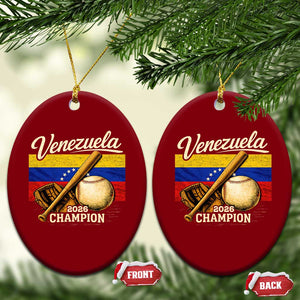 Venezuela Baseball 2026 Ceramic Ornament Champions Vintage Venezuelan Flag Baseball Fan Gift TS10 Print Your Wear