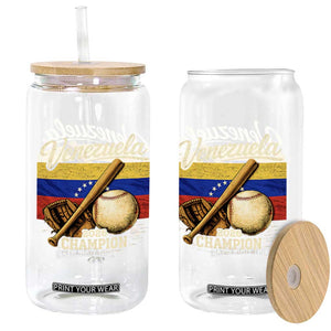 Venezuela Baseball 2026 Glass Can Champions Vintage Venezuelan Flag Baseball Fan Gift TS10 Print Your Wear