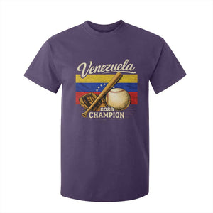 Venezuela Baseball 2026 T Shirt For Kid Champions Vintage Venezuelan Flag Baseball Fan Gift TS10 Purple Print Your Wear