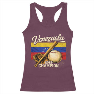 Venezuela Baseball 2026 Racerback Tank Top Champions Vintage Venezuelan Flag Baseball Fan Gift TS10 Maroon Print Your Wear