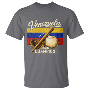 Venezuela Baseball 2026 T Shirt Champions Vintage Venezuelan Flag Baseball Fan Gift TS10 Charcoal Print Your Wear