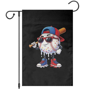 Baseball Drip Ice Cream Garden Flag Youth Drip Baseball Boys Kid Red White And Blue TS10 Black Print Your Wear