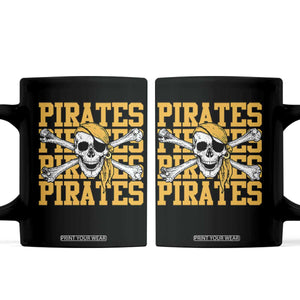 Retro Pirates Coffee Mug Vintage Retro Skull Crossbones Baseball Fans TS10 Black Print Your Wear