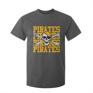 Retro Pirates T Shirt For Kid Vintage Retro Skull Crossbones Baseball Fans TS10 Dark Heather Print Your Wear