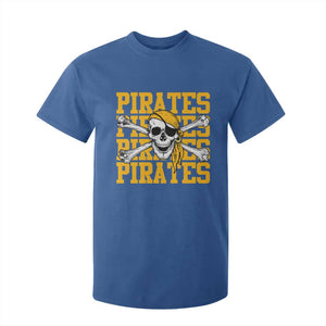 Retro Pirates T Shirt For Kid Vintage Retro Skull Crossbones Baseball Fans TS10 Royal Blue Print Your Wear