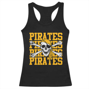 Retro Pirates Racerback Tank Top Vintage Retro Skull Crossbones Baseball Fans TS10 Black Print Your Wear