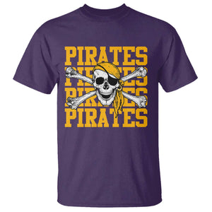 Retro Pirates T Shirt Vintage Retro Skull Crossbones Baseball Fans TS10 Purple Print Your Wear