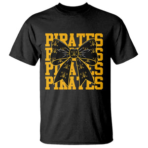 Pirates Coquette Bow T Shirt Retro Sports Style Pirate Skull TS10 Black Print Your Wear