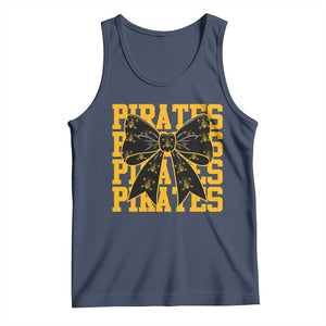 Pirates Coquette Bow Tank Top Retro Sports Style Pirate Skull TS10 Navy Print Your Wear