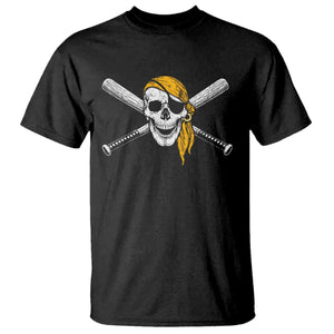 Baseball Pirate Skull T Shirt Retro Vintage Cross Baseball Bats TS10 Black Print Your Wear
