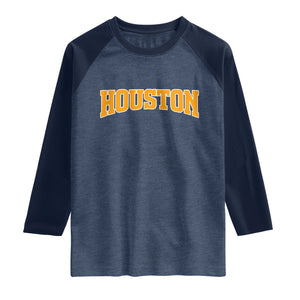 Vintage Astro Raglan Shirt Retro Style 70s 80s 90s First Name Vintage Athletic Sports TS10 Heather Denim Navy Print Your Wear