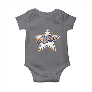 Vintage Astro Script Name Sports Style Baby Onesie Retro Baseball Fans TS10 Charcoal Print Your Wear