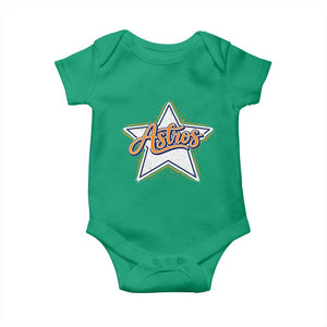 Vintage Astro Script Name Sports Style Baby Onesie Retro Baseball Fans TS10 Irish Green Print Your Wear