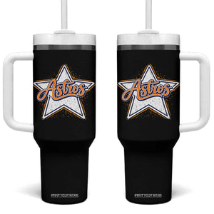 Vintage Astro Script Name Sports Style Tumbler With Handle Retro Baseball Fans TS10 One Size: 40 oz Black Print Your Wear