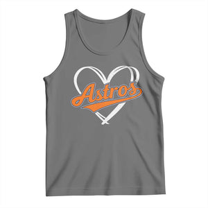 Vintage Astro Name Sports Style Tank Top Varsity Script Vintage Baseball Heart Graphic TS10 Black Heather Print Your Wear