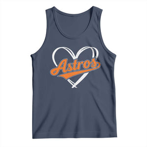 Vintage Astro Name Sports Style Tank Top Varsity Script Vintage Baseball Heart Graphic TS10 Navy Print Your Wear