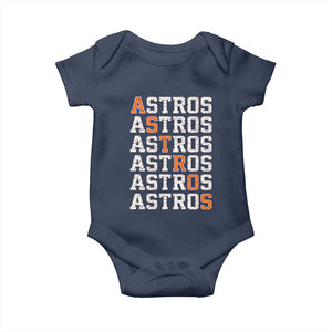 Vintage Astro Last Name Baby Onesie Retro Baseball Fans Sports Style TS10 Navy Print Your Wear