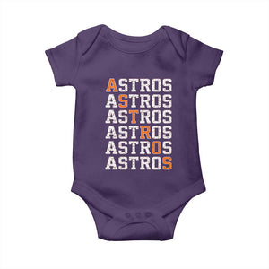 Vintage Astro Last Name Baby Onesie Retro Baseball Fans Sports Style TS10 Purple Print Your Wear