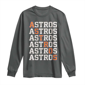 Vintage Astro Last Name Long Sleeve Shirt Retro Baseball Fans Sports Style TS10 Dark Heather Print Your Wear
