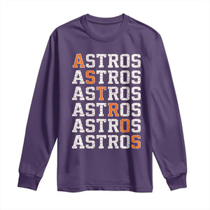 Vintage Astro Last Name Long Sleeve Shirt Retro Baseball Fans Sports Style TS10 Purple Print Your Wear