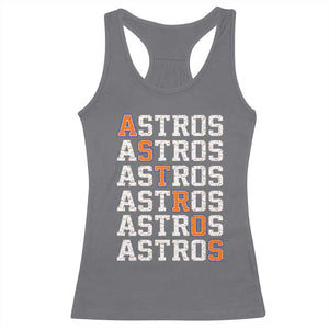 Vintage Astro Last Name Racerback Tank Top Retro Baseball Fans Sports Style TS10 Charcoal Print Your Wear